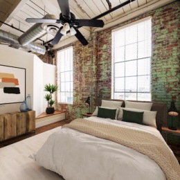 bedroom with spacious areas