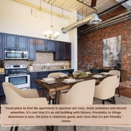 kitchen area with seating